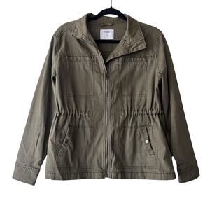 Old Navy Women's Olive Green‎ Denim Jacket Full Zip Size XS